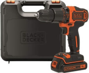 BLACK N DECKER ΔΡΑΠΑΝΟΚΑΤΣΑΒΙΔΟ ΚΡΟΥΣΤΙΚΟ ΜΠΑΤΑΡΙΑΣ BLACK &amp; DECKER 10MM 18V LI-ION 1.5AH 2 ΤΑΧ ΒΑΛΙΤΣΑΚΙ BDCHD18K