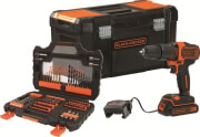 BLACK N DECKER ΔΡΑΠΑΝΟΚΑΤΣΑΒΙΔΟ ΚΡΟΥΣΤΙΚΟ BLACK &amp; DECKER 18V LI-ION + ΒΑΛΙΤΣΑΚΙ 19'' + 104 ΑΞΕΣΟΥΑΡ BDCHD18S1KA