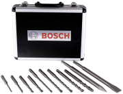 BOSCH ΣΕΤ 11 ΤΕΜ BOSCH SDS PLUS-3 ΤΡΥΠΑΝΙΑ + ΚΑΛΕΜΙ+ ΒΕΛΟΝΙ + ΜΕΤΑΛΛΙΚΗ ΒΑΛΙΤΣΑ 2608579916