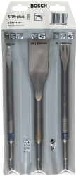 ΣΕΤ 3 ΤΕΜ BOSCH SDS PLUS ΚΑΛΕΜΙΑ + ΒΕΛΟΝΙ 250MM 2607019159