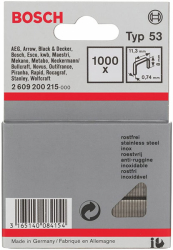 ΑΝΟΞΕΙΔΩΤΑ ΑΤΣΑΛΙΝΑ ΔΙΧΑΛΑ ΤΥΠΟΥ 53 BOSCH 11.4X0.74 8MM 1000 TEM 2609200215