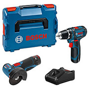 BOSCH ΣΕΤ ΜΠΑΤΑΡΙΑΣ 12V BOSCH PRO ΔΡΑΠΑΝΟΚΑΤΣΑΒΙΔΟ GSR 12V-15 +ΓΩΝΙΑΚΟΣ ΤΡΟΧΟΣ GWS 12V-76 2X2A 0615990N2U