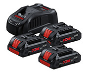 BOSCH ΣΕΤ ΜΠΑΤΑΡΙΩΝ BOSCH PRO CORE 3X 4AH + ΦΟΡΤΙΣΤΗΣ GAL 1880 CV 0615990N2G