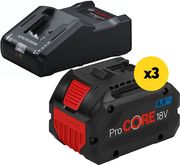 ΣΕΤ 2 ΜΠΑΤΑΡΙΩΝ BOSCH PRO 18V PROCORE 3X 8AH + ΤΑΧΥΦΟΡΤΙΣΤΗΣ GAL 18-160