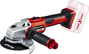 EINHELL ΓΩΝΙΑΚΟΣ ΤΡΟΧΟΣ ΜΠΑΤΑΡΙΑΣ EINHELL 18V BRUSHLESS AXXIO 18/125 Q BL SOLO 4431151