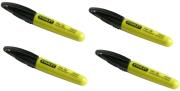 ΜΑΡΚΑΔΟΡΟΙ STANLEY MINI ΛΕΠΤΗΣ ΜΥΤΗΣ 4 ΤΕΜ ΜΑΥΡΟΙ 47-324