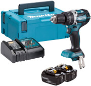 MAKITA ΚΡΟΥΣΤΙΚΟ ΔΡΑΠΑΝΟΚΑΤΣΑΒΙΔΟ ΜΠΑΤΑΡΙΑΣ MAKITA 18V 2X 5AH LI-ION BRUSHLESS DHP484RTJ
