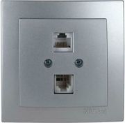 GEYER ΑΣΗΜΙ ΠΡΙΖΑ ΔΙΚΤΥΟΥ RJ45-CAT6-RJ11 NILSON