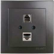 GEYER GEYER ΑΝΘΡΑΚΙ ΠΡΙΖΑ ΔΙΚΤΥΟΥ RJ45-CAT6-RJ11 NILSON