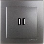 GEYER ΑΝΘΡΑΚΙ ΠΡΙΖΑ USB ΔΙΠΛΗ NILSON