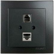 GEYER ΜΑΥΡΗ ΠΡΙΖΑ ΔΙΚΤΥΟΥ RJ45-CAT6-RJ11 NILSON