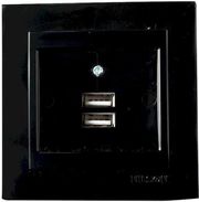 GEYER GEYER ΜΑΥΡΗ ΠΡΙΖΑ USB ΔΙΠΛΗ NILSON