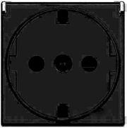 GEYER ΠΡΙΖΑ ΣΟΥΚΟ ΜΕ ΚΑΠΑΚΙ 2 ΘΕΣΕΩΝ ΜΑΥΡΗ 2Ρ+Ε 16Α 250V INTERIO