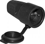 GEYER ΡΕΥΜΑΤΟΔΟΤΗΣ ΣΟΥΚΟ ΜΑΥΡΟΣ ΜΕ ΚΑΠΑΚΙ ΚΑΙ ΠΑΙΔΙΚΗ ΠΡΟΣΤΑΣΙΑ ΙΡ44, 16Α 250V