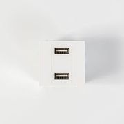 EUROLAMP ΠΡΙΖΑ 2 Χ USB MODULES ΛΕΥΚΗ