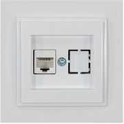 EUROLAMP ΠΡΙΖΑ DATA CAT 6 RJ 45 MONH ΛΕΥΚΗ