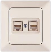 EUROLAMP ΠΡΙΖΑ DATA CAT 6 RJ 45 ΔΙΠΛΗ ΜΠΕΖ