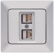 EUROLAMP ΠΡΙΖΑ DATA ΔΙΠΛΗ CAT 6 RJ 45 ΝΙΚΕΛ MAT