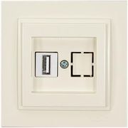 EUROLAMP ΠΡΙΖΑ USB 220V / 5V 2.4A ΜΠΕΖ