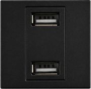 EUROLAMP ΠΡΙΖΑ ΣΟΥΚΟ EURO-AMERICAN 1 MODULES 16A ΜΑΥΡΟ