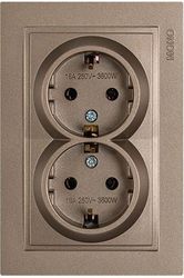 EUROLAMP ΠΡΙΖΑ ΣΟΥΚΟ ΔΙΠΛΗ ΧΩΝΕΥΤΗ 16A LIGHT FUME