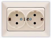 EUROLAMP ΠΡΙΖΑ ΣΟΥΚΟ ΔΙΠΛΗ ΧΩΝΕΥΤΗ 16A ΜΠΕΖ