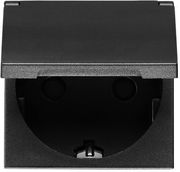 EUROLAMP ΠΡΙΖΑ ΣΟΥΚΟ ΜΕ ΚΑΠΑΚΙ 2 MODULES 16A ΜΑΥΡΟ