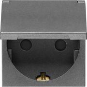 EUROLAMP ΠΡΙΖΑ ΣΟΥΚΟ ΜΕ ΚΑΠΑΚΙ 2 MODULES 16A ΝΙΚΕΛ ΜΑΤ