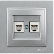 EUROLAMP ΠΡΙΖΑ ΤΗΛΕΦΩΝΟΥ ΔΙΠΛΗ RJ 11 ΑΣΗΜΙ