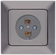 EUROLAMP ΠΡΙΖΑ ΤΗΛΕΦΩΝΟΥ ΔΙΠΛΗ RJ 11 ΓΡΑΦΙΤΗΣ