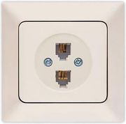 EUROLAMP ΠΡΙΖΑ ΤΗΛΕΦΩΝΟΥ ΔΙΠΛΗ RJ 11 ΜΠΕΖ