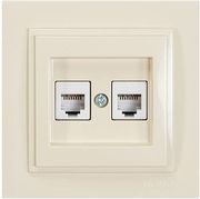 EUROLAMP ΠΡΙΖΑ ΤΗΛΕΦΩΝΟΥ ΔΙΠΛΗ RJ 11 ΜΠΕΖ