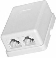 EUROLAMP ΠΡΙΖΑ ΤΗΛΕΦΩΝΟΥ ΕΞΩΤΕΡΙΚΗ A.T. ΔΙΠΛΗ ΑΥΤΟΚΟΛΛΗΤΗ 6P4C RJ11