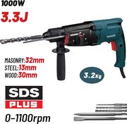 BORMANN BPH3015 ΣΚΑΠΤΙΚΟ ΠΕΡΙΣΤΡΟΦΙΚΟ ΠΙΣΤΟΛΕΤΟ SDS-PLUS 1000W,3.3J,0-1100RPM &amp; ΒΑΛΙΤΣΑ