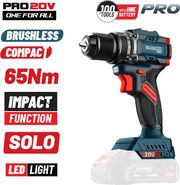 BORMANN PRO BBP5400 ΔΡΑΠΑΝ/ΒΙΔΟ ΚΡΟΥΣΤΙΚΟ,COMPACT,BRUSHLESS 20V,LI-ION,65NM ΜΕ 2 ΤΑΧΥΤΗΤΕΣ