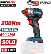 BORMANN PRO BBP5410 ΠΑΛΜΙΚΟ ΚΑΤΣΑΒΙΔΙ COMPACT BRUSHLESS ΜΠΑΤΑΡΙΑΣ 20V,LI-ION,200NM SOLO