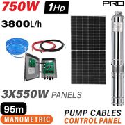 NAKAYAMA PRO NP2230 ΑΝΤΛΙΑ ΝΕΡΟΥ ΜΕ ΦΩΤΟΒΟΛΤΑΙΚΟ 96V,750W,ΜΕΓΙΣΤΟ ΜΑΝΟΜΕΤΡΙΚΟ 95M,ΣΕΤ 3 ΠΑΝΕΛ 1650W