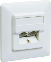 GOOBAY 50972 CAT 5E DUP WHITE FLUSH MOUNT ΤΟΙΧΟΥ