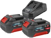 BORMANN PRO BBP9944 STARTER KIT ΜΠΑΤΑΡΙΕΣ 2X4.0AH &amp; ΦΟΡΤΙΣΤΗΣ 4.5Α