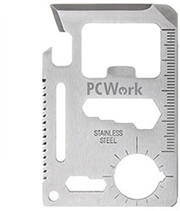 PCWORK ΠΟΛΥΕΡΓΑΛΕΙΟ ΜΠΡΕΛΟΚ PCWORK PCW08D 11-1 MULTIFUNCTIONAL TOOL CREDIT CARD-DESIGN