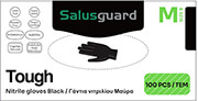 SALUSGUARD SALUSGUARD TOUGH ΓΑΝΤΙΑ ΝΙΤΡΙΛΙΟΥ SIZE M-MEDIUM ΜΑΥΡΑ 100 ΤΕΜ