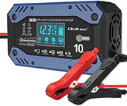 QOLTEC INTELLIGENT CHARGER FOR STD AGM GEL LIFEPO4 BATTERY CHARGER WITH REPAIR FUNCTION 12-24V 10A
