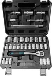 ΣΕΤ ΚΑΡΥΔΑΚΙΑ 1/2'' ΜΕ ΚΑΣΤΑΝΙΑ ΚΑΙ ΠΡΟΕΚΤΑΣΗ 33ΤΕΜ BORMANN PRO BHT5110