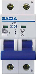 GACIA GACIA ΑΥΤΟΜΑΤΗ ΑΣΦΑΛΕΙΑ 25A ΔΙΠΟΛΙΚΗ 2X25A 3KA 500-42314