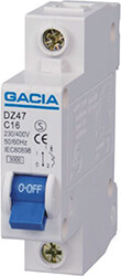GACIA GACIA 3KA ΑΥΤΟΜΑΤΗ ΑΣΦΑΛΕΙΑ 16A ΜΟΝΟΠΟΛΙΚΗ 500-42302
