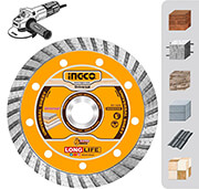INGCO ΔΙΑΜΑΝΤΟΔΙΣΚΟΣ ΔΟΜΙΚΩΝ ΥΛΙΚΩΝ TURBO 115MM X 7.5MM INGCO DMD031152