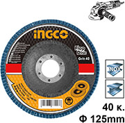 ΔΙΣΚΟΣ ΛΕΙΑΝΣΗΣ ΦΙΜΠΕΡ INOX K40 125MM INGCO FDZ1251