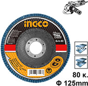 ΔΙΣΚΟΣ ΛΕΙΑΝΣΗΣ ΦΙΜΠΕΡ ΓΙΑ INOX K80 125MM INGCO FDZ1253