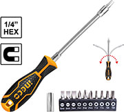 INGCO ΣΕΤ 12 ΤΕΜ. ΚΑΤΣΑΒΙΔΙ ΕΥΚΑΜΠΤΟ INGCO AKSDFL1208