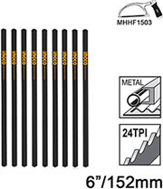 INGCO ΠΡΙΟΝΟΛΑΜΕΣ ΓΙΑ ΣΙΔΗΡΟΠΡΙΟΝΟ ΜΙΝΙ 10 ΤΕΜ 152MM INGCO MHSB1521